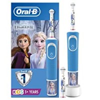 Oral-B Kids Spazzolino Elettrico Ricaricabile, 1 Manico con Personaggi Disney Pixar Frozen, 2 Testine di Ricambio, per Età da