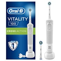 Oral-B Vitality 100 Spazzolino Elettrico Ricaricabile, 1 Manico Bianco