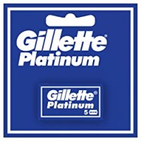 Gillette Platinum, Lamette di Ricambio da Uomo per Rasoio di Sicurezza, confezione da 5 Lamette confezionate singolarmente