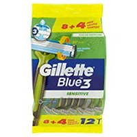 Gillette Blue3 Sensitive Rasoio usa e getta con ComfortGel, confezione 8+4