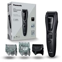 Panasonic ER-GB62-H503 Regolabarba e Tagliacapelli per la Cura di Barba, Capelli e Corpo, Taglio 1-20 mm, Lame in Acciaio Inox, 3 Pettini Accessori, Lavabile, Nero