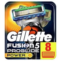 Gillette Fusion5 ProGlide Power, 8 Lame di Ricambio per Rasoio per Rifinire le Aree Difficili, Dotato di Striscia Lubrificante Lubrastrip, Pacchetto Addatto per la Casella Postale