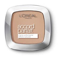 L'Oréal Paris MakeUp Cipria Uniformante Accord Parfait, Cipria in Polvere Uniformante e Fissante, 3D Beige Dore, Confezione da 1
