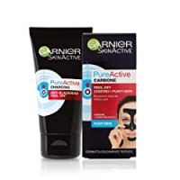 Garnier Pure Active Maschera Peel-Off Contro i Punti Neri e Zona-T, Formula Arricchita con Carbone Vegetale, Efficace in Soli