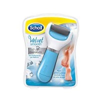 Scholl Velvet Smooth Roll Pedicure Elettrico Professionale per Pelle Secca e Talloni Screpolati, Azzurro, con Cristalli di Diamante