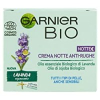 Garnier C6387500 Bio Crema Notte Antirughe Rigenerante alla Lavanda, Formula Arricchita con Oli di Argan e Jojoba Biologici, 50 Ml, Confezione da 1