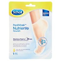 Scholl Pedimask Maschera Piedi Nutriente con Olio di Macadamia, 1 Paio di Calzini Idratanti