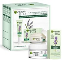 Garnier Idea Regalo Donna Natale 2020, Cofanetto Garnier Bio Anti-Età alla Lavanda, Specifico per Occhi con Crema Antirughe e Crema Contorno Occhi