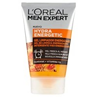 Men Expert Detergente Viso Energizzante in Gel Hydra Energetic, Deterge, Energizza, Risveglia Immediatamente la Pelle, con Estratto di Guaranà e Vitamina C
