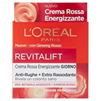L'Oréal Paris Trattamenti Crema Viso Giorno Energizzante Anti-Rughe Revitalift, Formula Extra Rassodante Arricchita con Ginseng Rosso e Proretinolo Avanzato