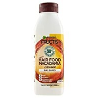 Garnier Balsamo Lisciante Fructis Hair Food, Balsamo Lisicante Macadamia per Capelli da Lisciare, 350 ml, Confezione da 1