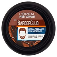 L'Oréal Paris Men Expert Crema Barber Club, Argilla Modellante Effetto Matt e Rimodellabile per un Look Disordinato, per Capelli Corti, Medi e Lunghi, 75 ml, Confezione da 1