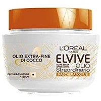 L'Oréal Paris Maschera Nutriente Elvive Olio Straordinario Olio Fine di Cocco per Capelli da Normali a Secchi -300 ml