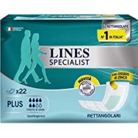 Lines Specialist Rettangolare, 22 Assorbenti per Incontinenza Uomo e Donna