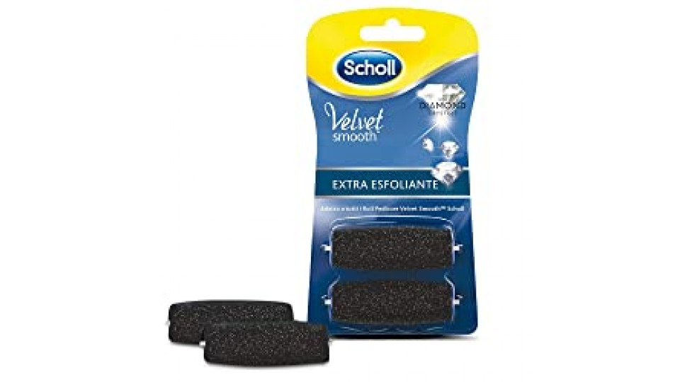 Scholl Velvet Soft Ricarica Roll per Pedicure, Extra Esfoliante, 2 Pezzi, Confezione Singola