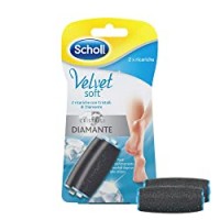 Scholl Velvet Soft Ricarica Standard con Cristalli di Diamante, 2 Pezzi, Confezione Singola