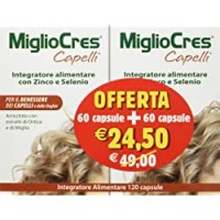 F&F 53070 MiglioCres Linea Capelli, Integratore Alimentare, 60+60 Capsule Promo