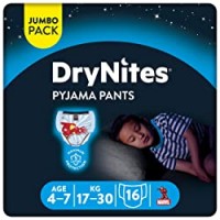 Huggies DryNites Mutandine Assorbenti per la Notte, 4-7 Anni (17-30 kg), 1 confezione da