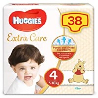 Huggies Huggies Extra Care, Taglia 4 (7-18Kg), Confezione Da 38 Pannolini - 1250