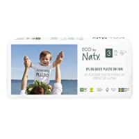 Eco by Naty, Taglia 3, 100 pannolini, 4-9kg, Pannolino eco premium a base vegetale con lo 0% di plastica sulla pelle
