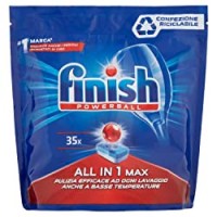 Finish, 35 Pastiglie per Lavastoviglie, All in One Max, 1 Confezione da 35 Pastiglie