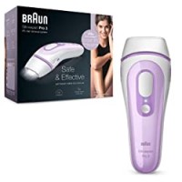 Braun Silk-Expert Pro 3 PL3011 Epilatore a Luce Pulsata, IPL, Epilazione Definitiva, Corpo e Viso, Clinicamente Testato, Rasoio Venus Original, Custodia, 300.000 Impulsi di Luce, Bianco e Lilla