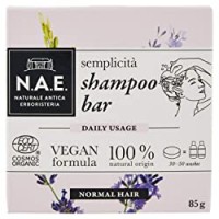 N.A.E. Shampoo Solido Semplicità, Shampoo Bar Ecologico e Vegano per Capelli Normali, con Estratti di Lavanda Biologici