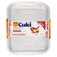 Cuki Vaschette Alluminio - Ultra Forza - 12 porzioni - rettangolari [RS74G] - 1 confezione da