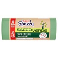 Domopak Spazzy Sacchi Nettezza Saccoverde Avvolgi & Chiudi 100% riciclato da post-consumo - Condominiale 110 lt - Verde - 1 confezione da