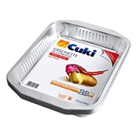 Cuki Vaschette Alluminio - Ultra Forza - con manici - 8 porzioni - rettangolari [RS98G] - Formato convenienza - 1 confezione da