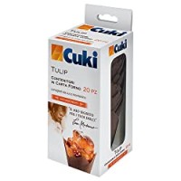Cuki Contenitori in Carta Forno antiaderenti Tulip - Ø7,7 x h8 cm - 1 confezione da