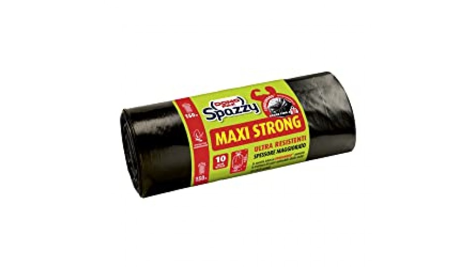 Domopak Spazzy Sacchi Nettezza Maxi Strong - Fondonodo - Condominiale 150 lt - Nero - 1 confezione da