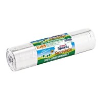 Domopak Spazzy Sacchi Nettezza SaccoVerde - 100% Biodegradabile - Condominiale 110 lt - Trasparente - 1 confezione da