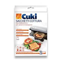 Cuki Sacchetti Cottura Antiaderenti per piastre e tostapane - 1 confezione da