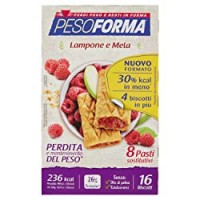Pesoforma Biscotti Lampone e Mela - Pasto sostitutivo dimagrante - SOLO 236 Kcal - Ricco in proteine
