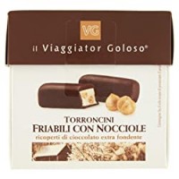 Torroncini Friabili con Nocciole Ricoperti di Cioccolato Extra Fondente il Viaggiator Goloso