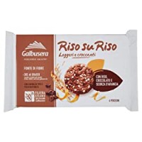 Galbusera - Riso su Riso, Biscotto con Riso, Cioccolato e Scorza d'Arancia - 6 pezzi da 220 g [1320 g]