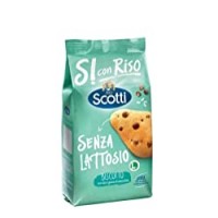 Si con Riso - Biscotti con Riso e Gocce di Cioccolato Senza Lattosio - Ideali per la Colazione, Senza Olio di Palma