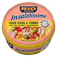 Rio Mare, Insalatissime Cous Cous e Tonno con Ceci, Piselli, Pomodorini, Senza Conservanti, Forchetta Inclusa, 1 Lattina da