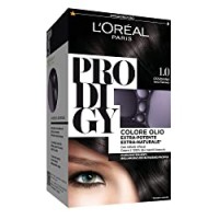 L'Oréal Paris Tinta Capelli Prodigy, Copertura Totale dei Capelli Bianchi, 1.0 Ossiadiana Nero Profondo, Confezione da 1