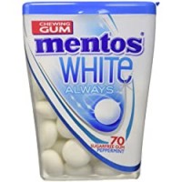 Mentos White Always Peppermint, Chewing Gum Gusto Menta, Gomme da Masticare Senza Zucchero e Senza Glutine