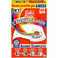 Grey L'Acchiappacolore Fogli Cattura Colore Lavatrice Evita Incidenti Lavaggio, Foglietti Acchiappacolore e Anti-Sporco, Confezione
