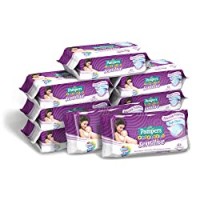 Pampers Sensitive Salviettine, Formula Delicata Senza Profumazione, Ripristina il Ph della Pelle, 9 Confezioni da 63 Pezzi
