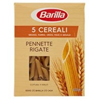 Barilla Pasta Penne Rigate 5 Cereali, Pasta Corta di Semola di Grano Duro, Orzo, Farro, Mais e Segale