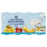 Latteria Brunico Yogurt magro 0,1% grassi 2 ananas, 2 fragola, 2 banana, 2 vaniglia