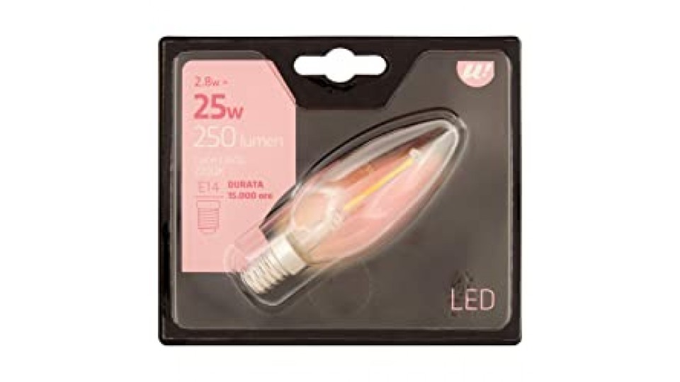 Lampada LED Oliva Fil. E14 2.8W U! Confronta e Risparmia