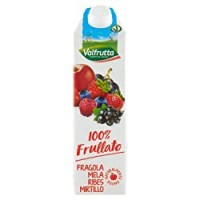 Valfrutta Valfrutta 100% Frullato Fragola Mela Ribes Mirtillo 1000 Ml
