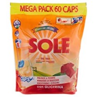 Sole Caps, Detersivo Lavatrice in Capsule Monodose, 3 in 1 Colori Protetti