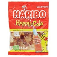 Haribo Happy Cola Caramelle Gommose Morbide Al Gusto Di Cola, A Forma Di Bottiglietta 175 Gr Sfuse Irresistibili Per Adulti E Bambini Perfette Per Party Feste E Dolci Momenti Di Relax