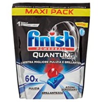 Finish, 60 Pastiglie Per Lavastoviglie, Quantum Ultimate, 1 Confezione Da 60 Pastiglie, Regular